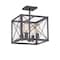 Designers Fountain 14in High Line 4-Light Satin Bronze Interior Incandescent Ceiling Light Semi Flush Mount 87311-SB - alternate 1
